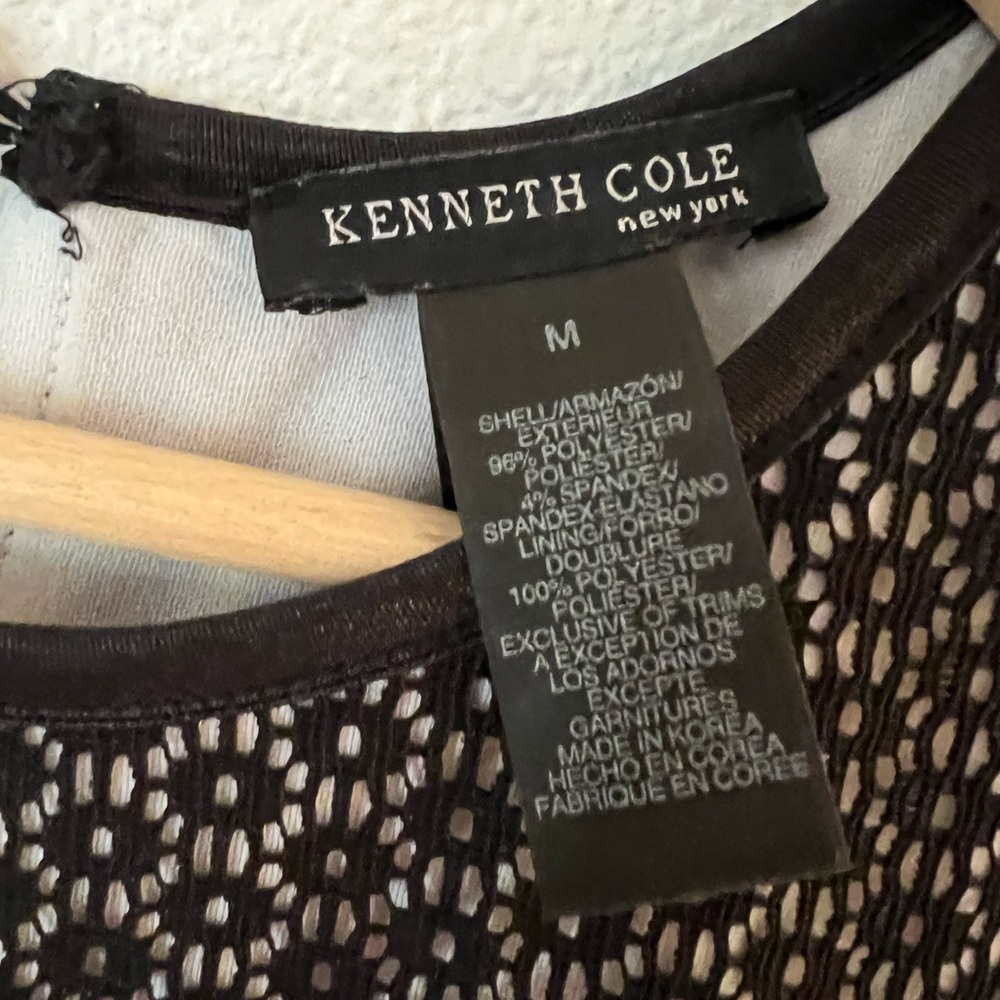 Kenneth Cole New York black lace sleeveless dress M - Picture 2 of 6